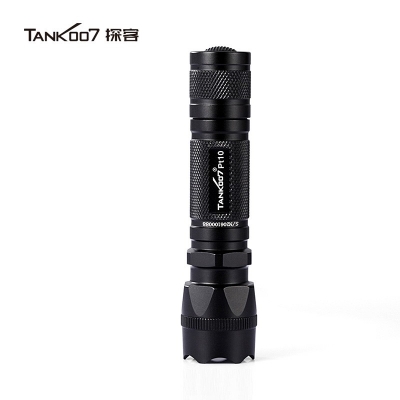 tank007探客超亮PT10-XM-L2遠(yuǎn)射防身鋁合金led夜騎徒步宿營(yíng)戰(zhàn)術(shù)防水防身手電筒