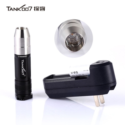 Tank007探客照玉石小手電筒迷你超亮鑒定白光看賭石珠寶翡翠TK360-鋼頭